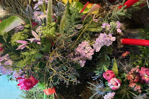 Farm to Aisle Wedding Florals with Fruit and Wild Texture
